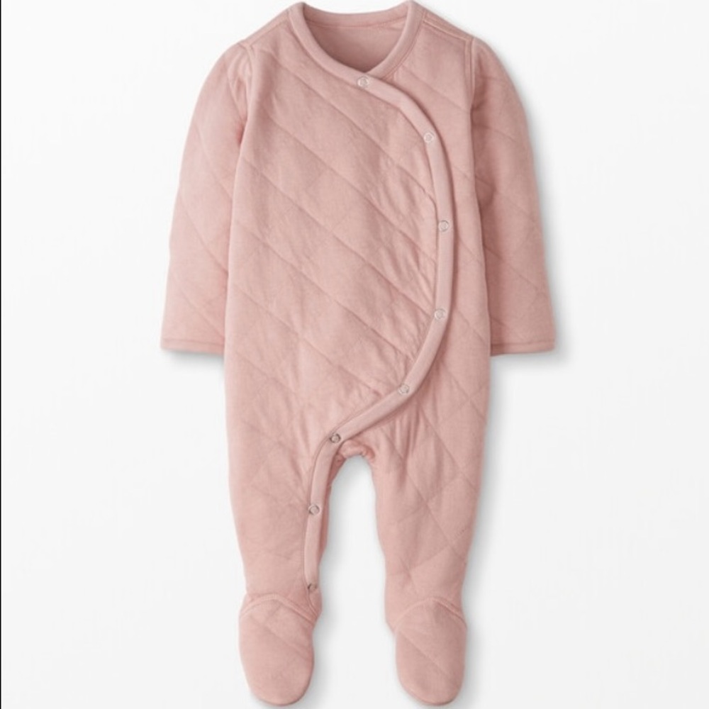Hanna Andersson Pink Quilted Footie